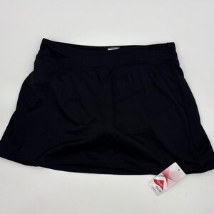 Lands End Black Swim Skirt With Attached Brief, Size 8